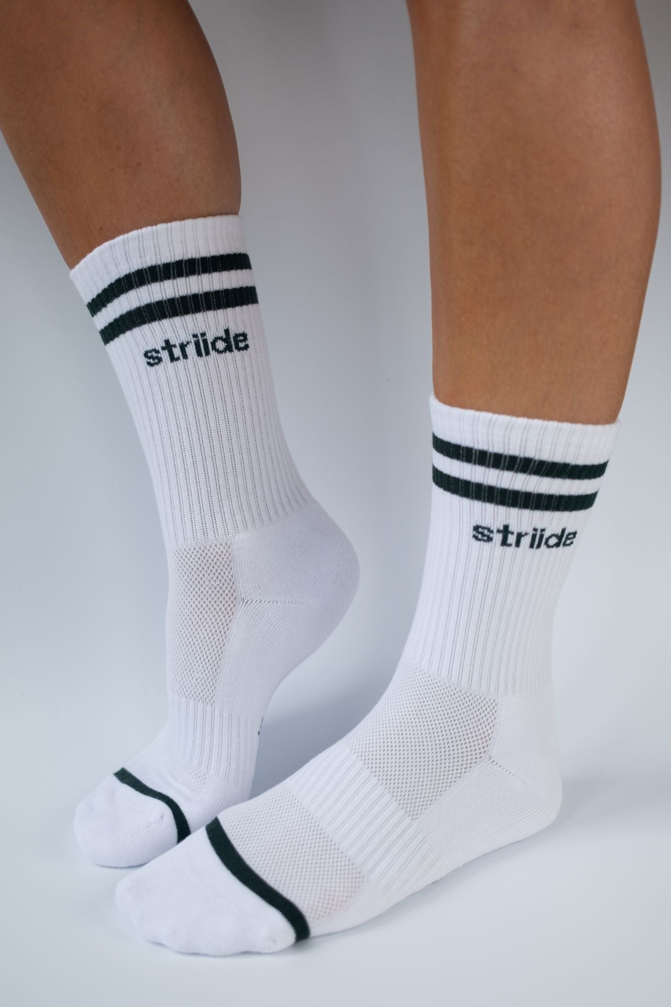 Athletic Sock - White & Forest Green