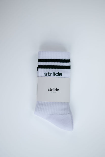 Athletic Sock - White & Forest Green
