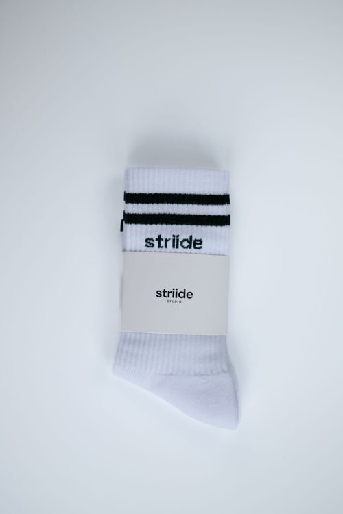 Athletic Sock - White & Forest Green
