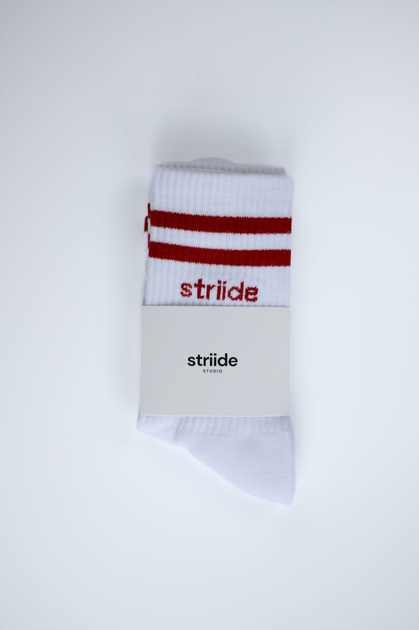 Athletic Sock - White & Red
