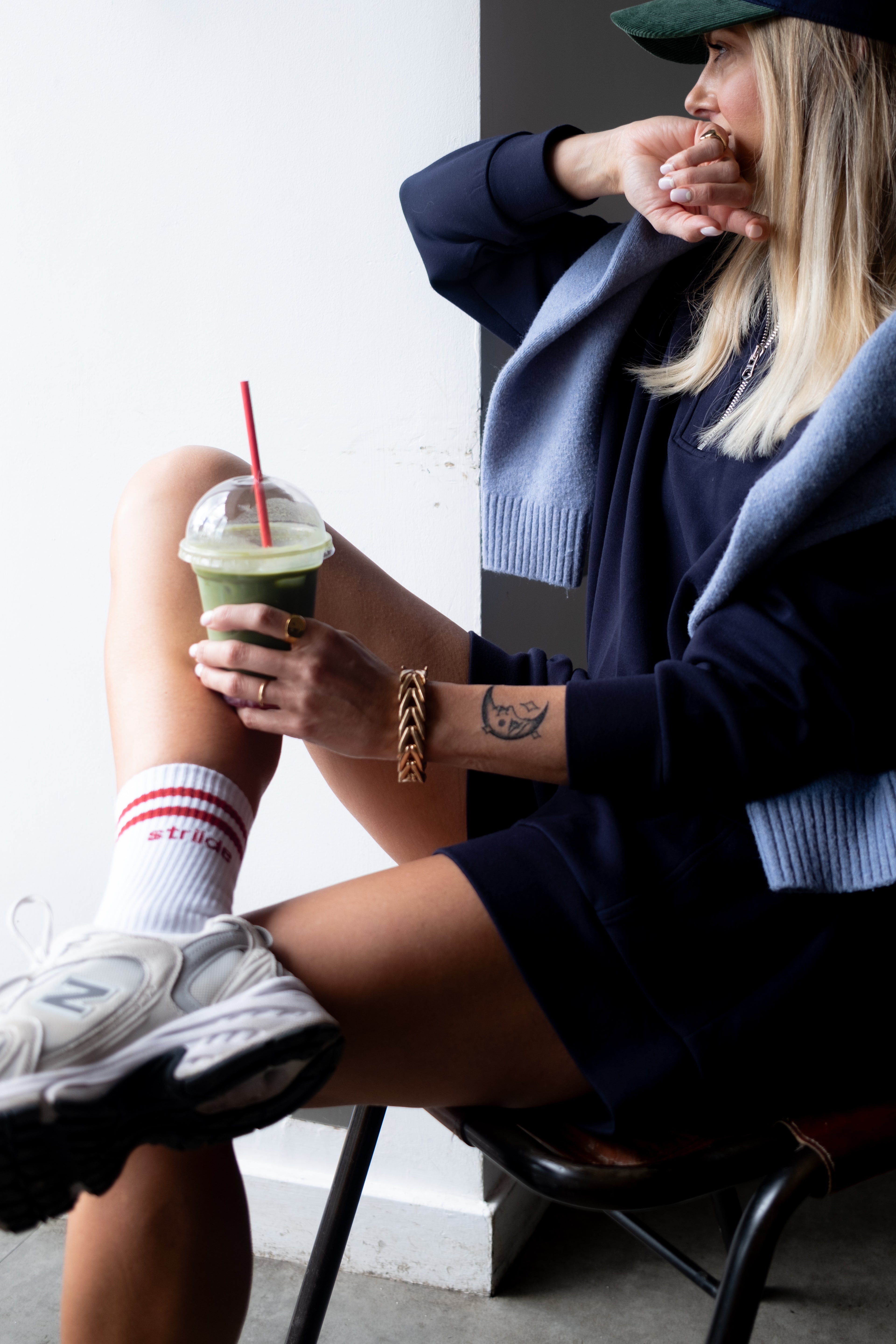 Athletic Sock - White & Red