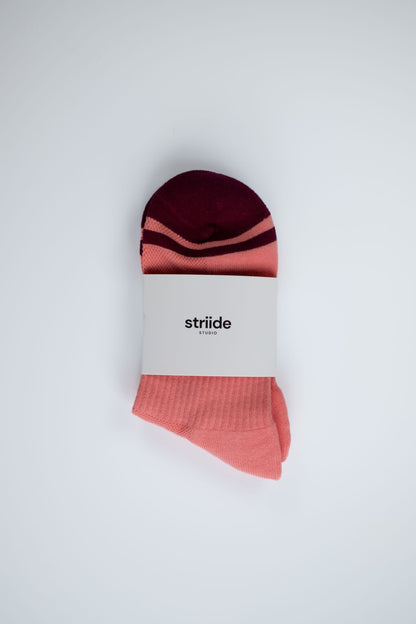Quarter Sock - Pink Maroon