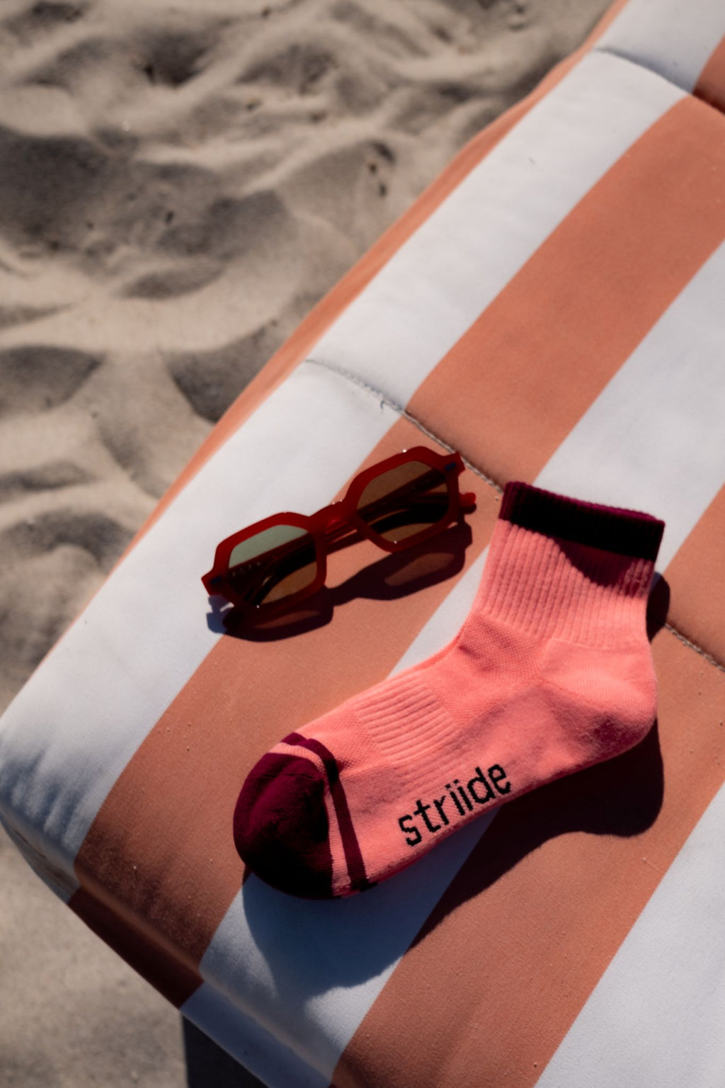 Quarter Sock - Pink Maroon