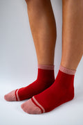 Quarter Sock - Maroon Blush