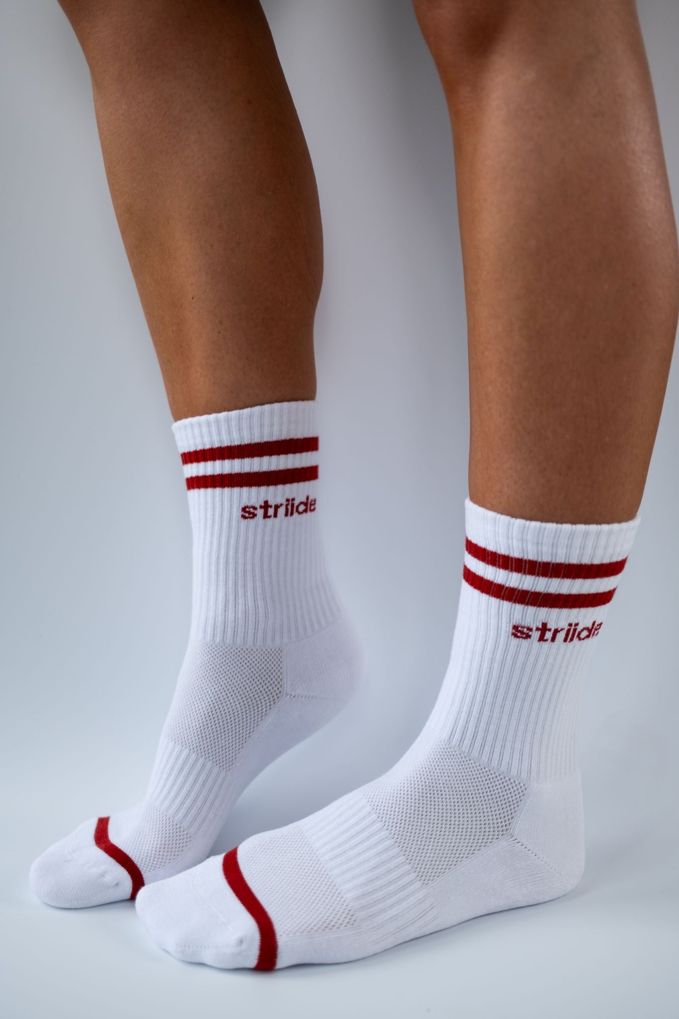 Athletic Sock - White & Red